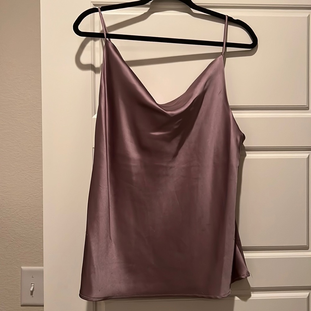 Cowl neck silk top